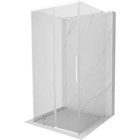 Mexen Rox-3S L 3-sided sliding shower cabin 90 x 90 cm, transparent, white - 8C2L-090-090-20-00-3S