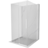 Mexen Rox-3S L 3-sided sliding shower cabin 90 x 90 cm, transparent, white - 8C2L-090-090-20-00-3S