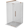 Mexen Rox-3S L 3-wall sliding shower cabin 90 x 90 cm, transparent, rose gold - 8C2L-090-090-60-00-3S