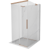Mexen Rox-3S L 3-wall sliding shower cabin 90 x 90 cm, transparent, brushed copper - 8C2L-090-090-65-00-3S