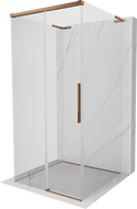 Mexen Rox-3S L 3-sided sliding shower cabin 95 x 95 cm, transparent, rose gold - 8C2L-095-095-60-00-3S