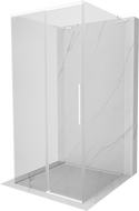 Mexen Rox-3S L 3-wall sliding shower cabin 100 x 100 cm, transparent, white - 8C2L-100-100-20-00-3S