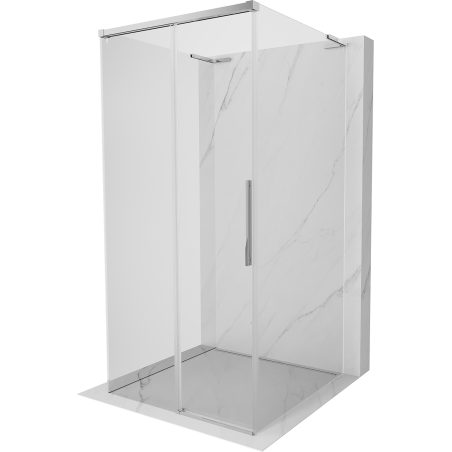 Mexen Rox-3S L 3-wall sliding shower enclosure 100 x 100 cm, transparent, chrome - 8C2L-100-100-01-00-3S