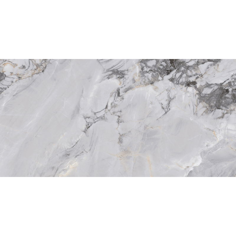 Mexen Limos Grey Sample of Glazed Rectified Gres Tile G1, Floor and Wall Tile, Glossy - TL127-01-S