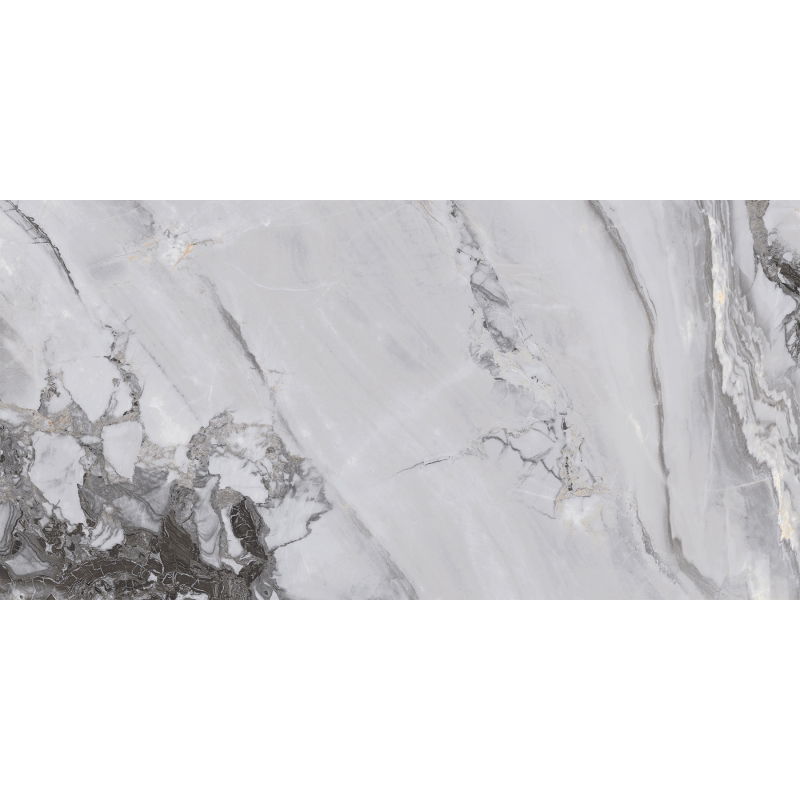 Mexen Limos Grey Sample of Glazed Rectified Gres Tile G1, Floor and Wall Tile, Glossy - TL127-01-S