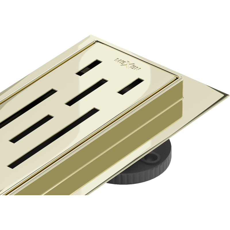 Mexen Flat 360° M01 swivel linear drain 60 cm, Gold - 1520060-40