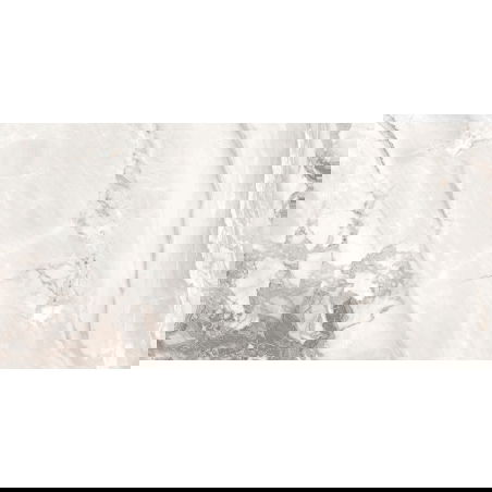 Mexen Limos White glazed rectified stoneware sample G1, floor and wall tile 120 x 60 cm, gloss - TL127-03-S