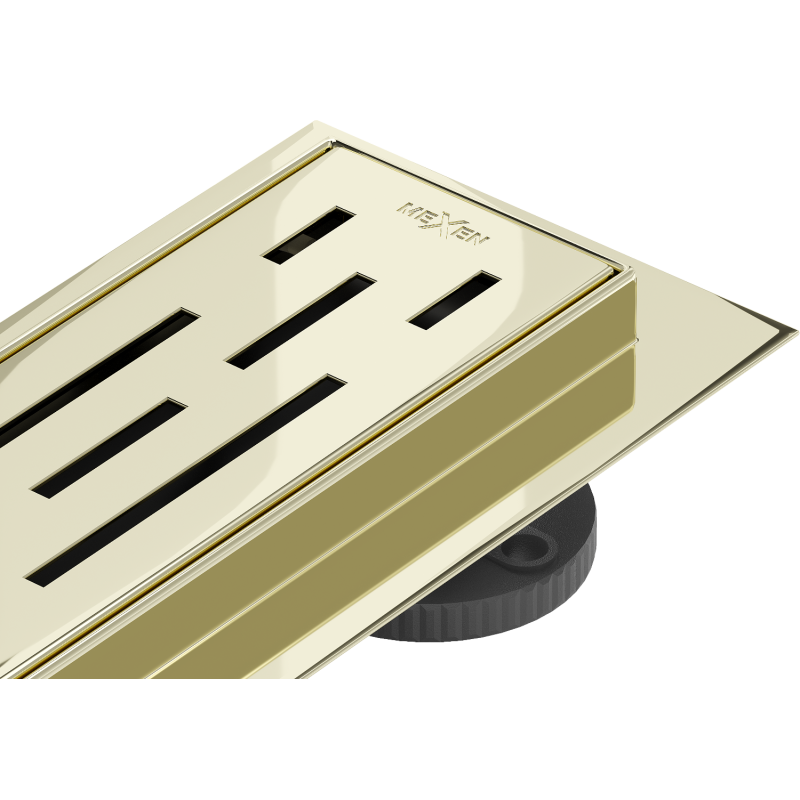 Mexen Flat 360° M01 Rotating Linear Drain 70 cm, Gold - 1520070-40