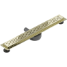 Mexen Flat 360° M01 swivel linear drain 70 cm, Gold - 1520070-40