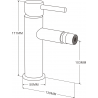 Mexen Elba bidet tap Black - 74120-70