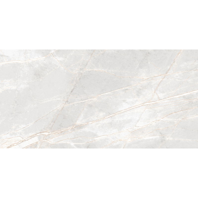 Mexen Cressida White glazed rectified gres sample. G1, floor and wall tile 120 x 60 cm, gloss - TL135-01-S