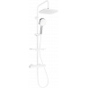 Mexen KT33 surface-mounted shower set with a rainmaker and thermostatic mixer tap, White/Chrome - 771503393-21
