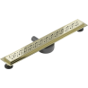 Mexen Flat 360° M12 Rotatable Linear Drain 50 cm, Gold - 1521050-40