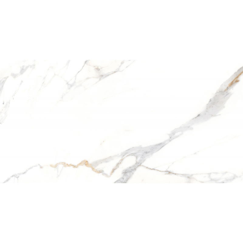 Mexen Agata White sample of glazed rectified gres tile G1, floor-wall tile 120 x 60 cm, gloss - TL144-00-S