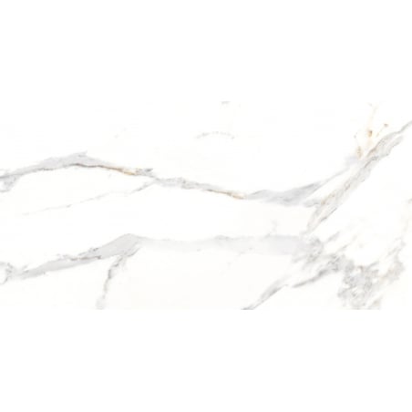 Mexen Agata White sample of glazed rectified gres tile G1, floor-wall tile 120 x 60 cm, gloss - TL144-00-S
