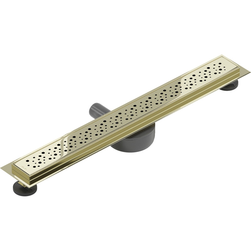 Mexen Flat 360° M12 60 cm Swivel Linear Drain, Gold - 1521060-40