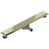 Mexen Flat 360° M12 rotary linear drain 70 cm, gold - 1521070-40