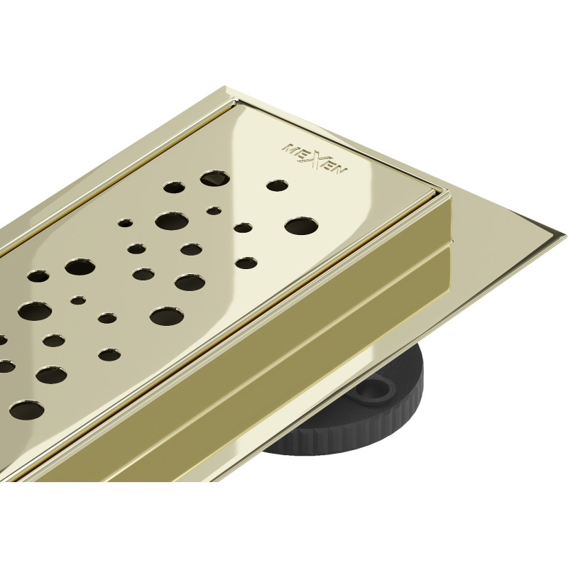 Mexen Flat 360° M12 Rotational Linear Drain 70 cm, Gold - 1521070-40