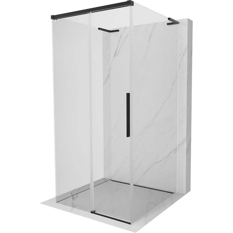 Mexen Rox-3S L 3-wall sliding shower cabin 120 x 120 cm, transparent, black - 8C2L-115-120-70-00-3S - 8C2L-120-120-70-00-3S