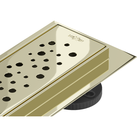 Mexen Flat 360° M12 swivel linear drain 100 cm, Gold - 1521100-40
