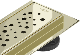 Mexen Flat 360° M12 swivel linear drain 100 cm, Gold - 1521100-40