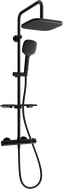 Mexen KT33 surface-mounted shower set with rain shower head and thermostatic faucet, black - 771503393-70