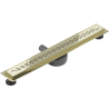 Mexen Flat 360° M18 swivel linear drain 70 cm, Gold - 1523070-40