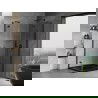 Mexen Mist H Duo pivot shower cabin 90 x 95 cm, transparent, black - 8A5-090L-095P-70-00