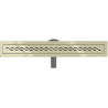 Mexen Flat 360° M18 swivel linear drain 70 cm, Gold - 1523070-40