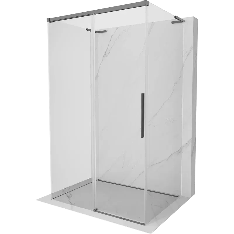 Mexen Rox-3S L 3-wall sliding shower cabin 135 x 70 cm, transparent, gun metal - 8C2L-135-070-95-00-3S