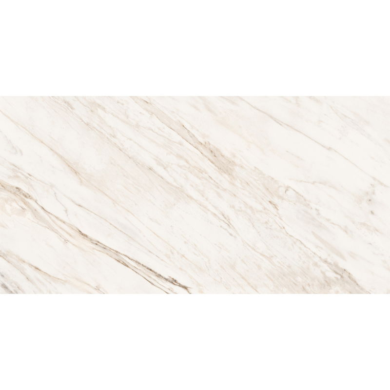 Mexen Angelo White sample of rectified glazed porcelain stoneware G1, floor-wall tile 120 x 60 cm, gloss - TL156-00-S