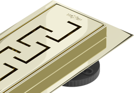 Mexen Flat 360° M15 Rotating Linear Drain 60 cm, Gold - 1524060-40