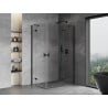 Mexen Mist H Duo shower enclosure hinged 105 x 120 cm, transparent, black - 8A5-105L-120P-70-00