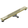 Mexen Flat 360° M15 swivel linear drain 70 cm, Gold - 1524070-40