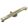 Mexen Flat 360° M15 swivel linear drain 70 cm, Gold - 1524070-40