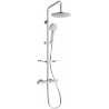 Mexen KT40 exposed shower set with rain shower and thermostatic mixer, chrome - 771504093-00