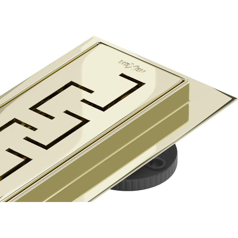 Mexen Flat 360° M15 rotary linear drain 100 cm, gold - 1524100-40