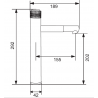 Mexen Diamond high washbasin mixer tap, Black - 71510-70