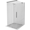 Mexen Rox-3S L 3-wall sliding shower enclosure 120 x 120 cm, transparent, gun metal - 8C2L-120-120-95-00-3S
