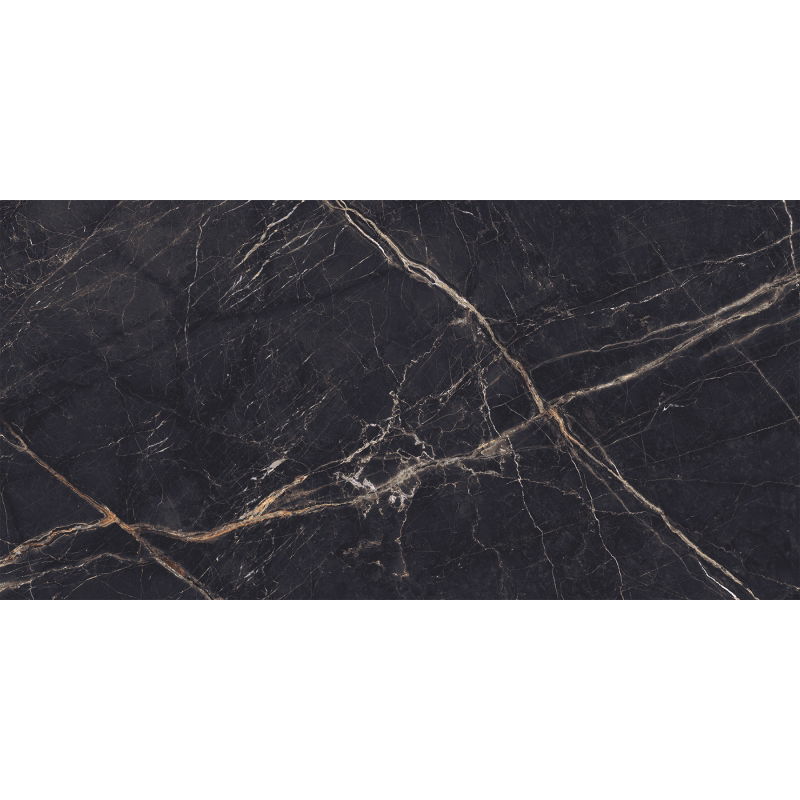 Mexen Eminet Black glazed stoneware tile sample rectified G1, floor and wall tile, high gloss - TL201-00-S