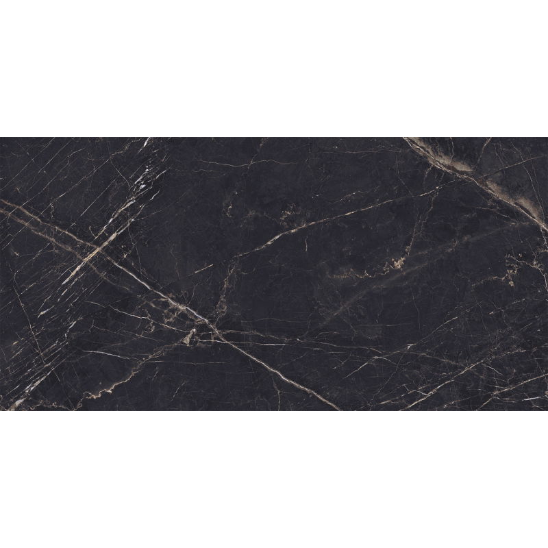 Mexen Eminet Black glazed stoneware tile sample rectified G1, floor and wall tile, high gloss - TL201-00-S