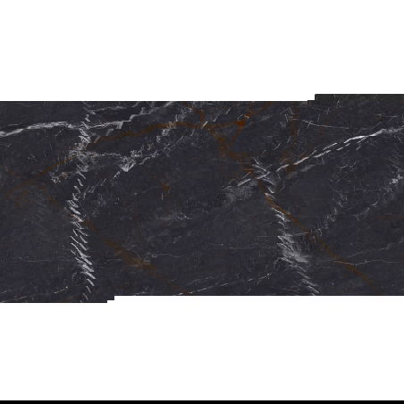 Mexen Eminet Black glazed rectified porcelain tile sample G1, floor-wall tile 120 x 60 cm, high gloss - TL201-00-S
