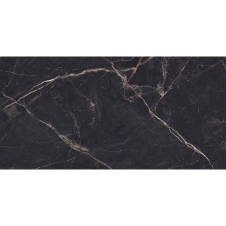 Mexen Eminet Black glazed stoneware tile sample rectified G1, floor and wall tile, high gloss - TL201-00-S