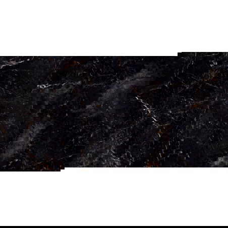 Mexen Champion Black glazed rectified porcelain stoneware sample G1, floor-wall tile 120 x 60 cm, high gloss - TL202-00-S