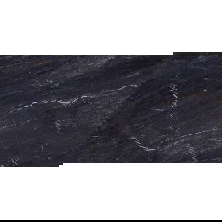Mexen Sintra Black glazed rectified porcelain stoneware sample G1, floor and wall tile 120 x 60 cm, high gloss - TL204-00-S