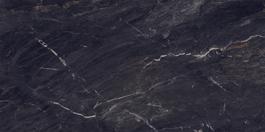 Mexen Sintra Black glazed rectified porcelain stoneware sample G1, floor and wall tile 120 x 60 cm, high gloss - TL204-00-S