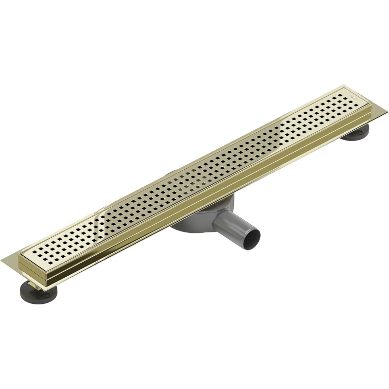Mexen Flat 360° M08 Rotating Linear Drain 70 cm, Gold - 1525070-40