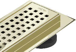 Mexen Flat 360° M08 swivel linear drain 70 cm, Gold - 1525070-40