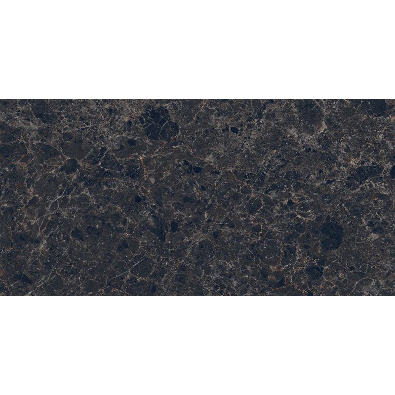 Mexen Slik Emperador Black glazed rectified G1 tile sample, floor-wall tile, high gloss - TL207-01-S