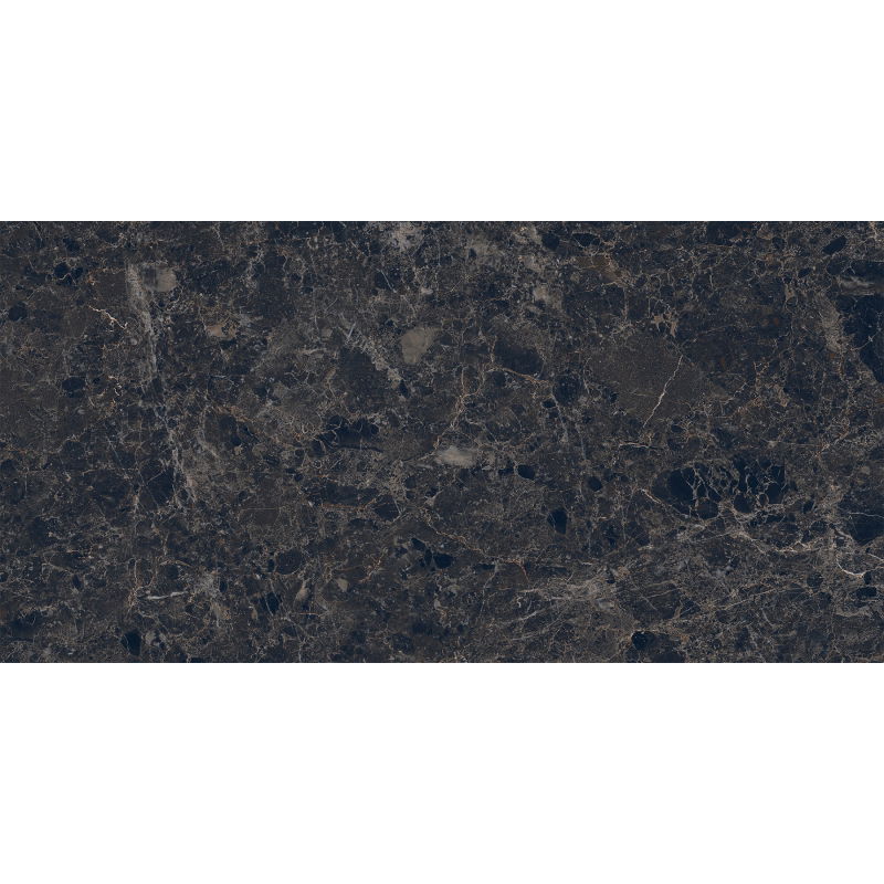 Mexen Slik Emperador Black glazed rectified G1 tile sample, floor-wall tile, high gloss - TL207-01-S